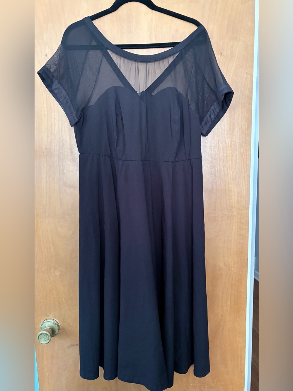 Torrid Midi Mesh Swing Dress, Black, Size 18, NWT